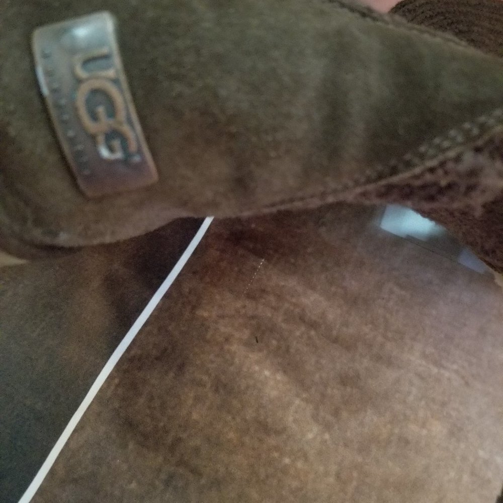 Kids UGG Australian 5921 Classic suede leather knit Sweater Boots Size 4 - Picture 3 of 5